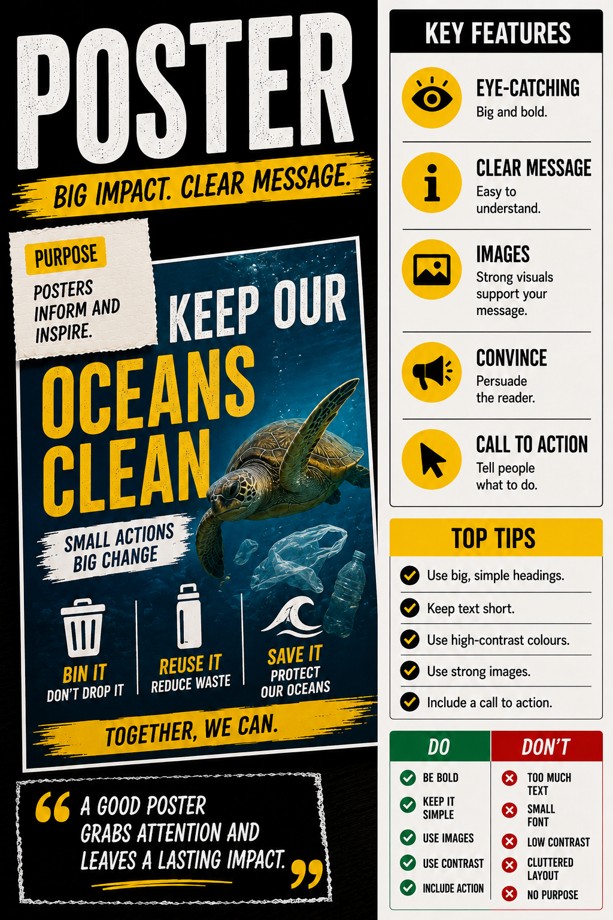 Poster Design: Bold Impact, Clear Message classroom poster